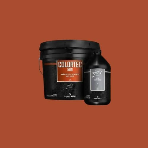 ColorTec 500 Pigmented Concrete Floor Epoxy Surecrete Tile Red