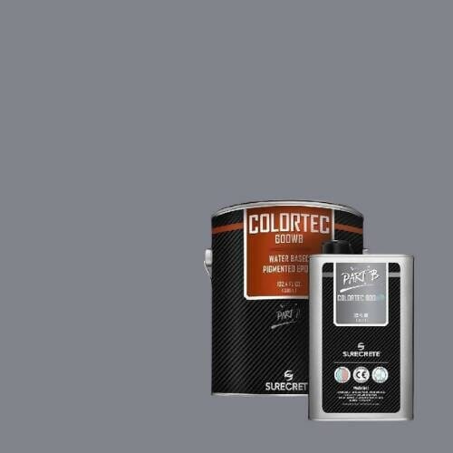 ColorTec 600 Pigmented Water Based Concrete Floor Epoxy Surecrete 1 Gallon Kit Silver