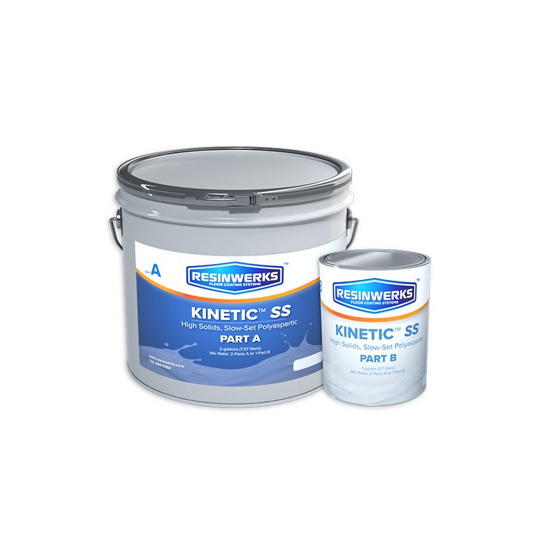 Kinetic SS Polyaspartic - Slow Set Polyaspartic Coating - 3 Gallon Kit Resinwerks Inc