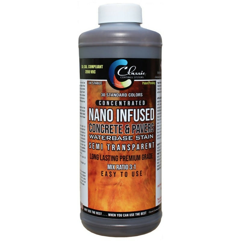 Classic Nano Infused Semi-Transparent Decorative Concrete Water-Based Stain - 1 Quart - Concentrate