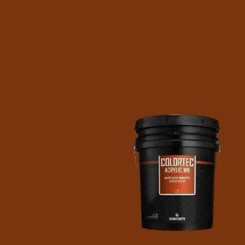 Colortec Acrylic WB pigmented Water Based Outdoor Acrylic Sealer Surecrete 1 Gallon Redwood