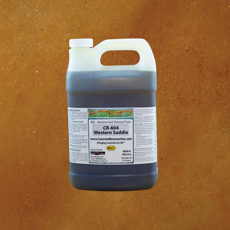 Reactive Acid Chemical (RAC) Concrete Stain Engrave-A-Crete 1 Gallon Western Saddle