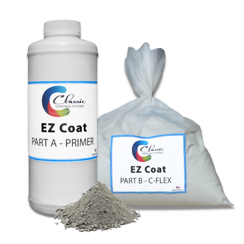 Classic EZ Coat Flexible Cementitious Concrete Overlay Kit Classic Coatings Systems Natural Gray None