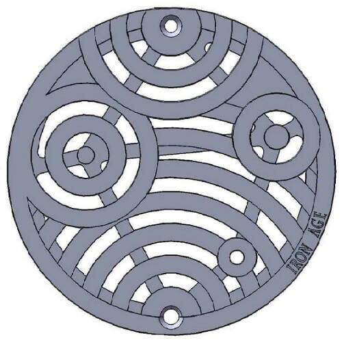 6" Diameter Oblio Catch Basin - Raw Finish (Heel Proof) Iron Age Designs