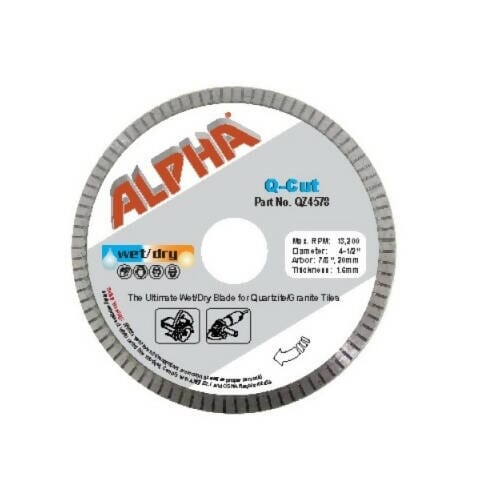 Q-Cut Ultimate Wet Blade for Hard Tiles Alpha Professional Tools 4.5"