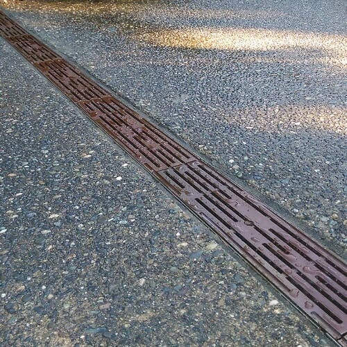 5" x 20" Rain Trench Grate (Heel Proof) Iron Age Designs