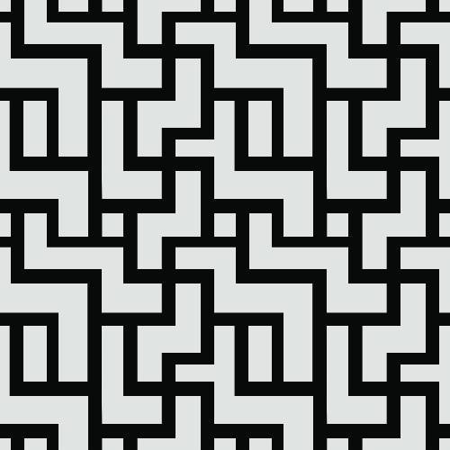 Labyrinth Brick Pattern - Adhesive-Backed Stencil supplies FloorMaps Inc. Positive