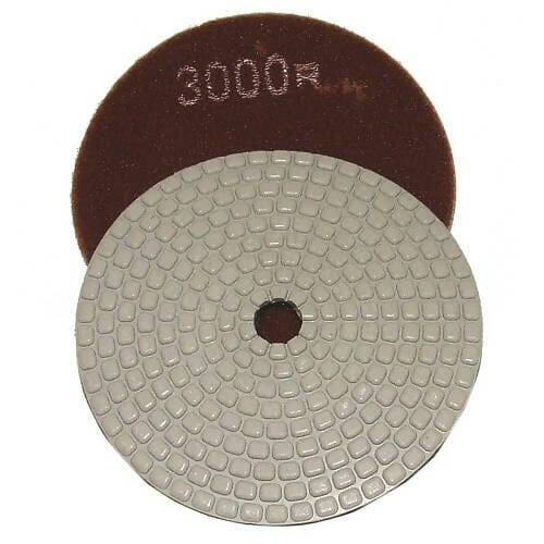 Ceramica Dry Polishing Pads - For Dry Polishing for Natural Stones - 4" Alpha Professional Tools 3000-Grit