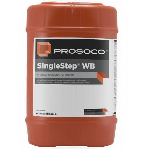SingleStep WB - Water-based Cure & Seal for Concrete - 5 Gallon Prosoco