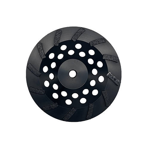 7" Long Threaded Arbor 12 Segment Turbo Cup Wheel U.S. Saws