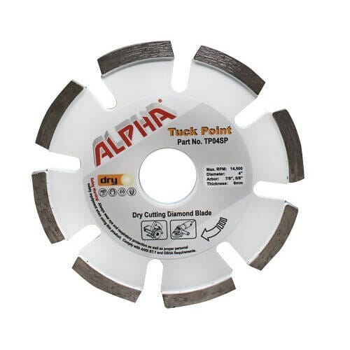 Tuck Point - High Performance Dry Blade for Tuck Pointing - 4" Alpha Professional Tools