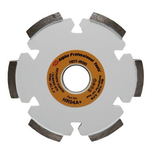Alpha Hot-Rod Blade For Wet/Dry Channel Cutting Alpha Professional Tools 4" - 1/4" Rod for Granite