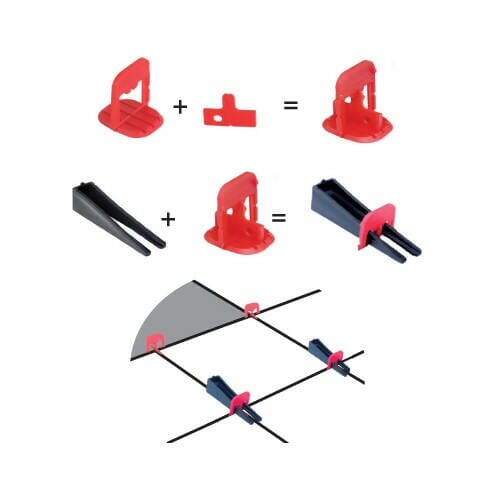 EZ Wedge Leveling System Designed for Edges and Corners Alpha Professional Tools