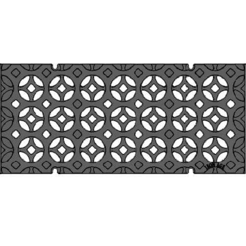 9" x 20" Interlaken Trench Grate Iron Age Designs
