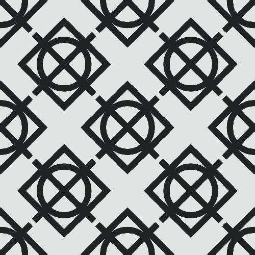 Modern Spanish Tile Pattern - Adhesive-Backed Stencil supplies FloorMaps Inc. Positive