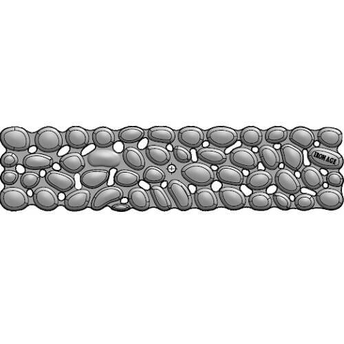 5" x 20" River Rock Trench Grate Iron Age Designs