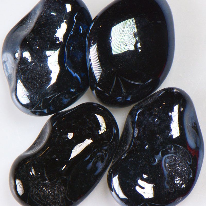Black Licorice Iridescent Size Medium Jelly Bean Glass American Specialty Glass 22 Pound ($5.05/ lb)