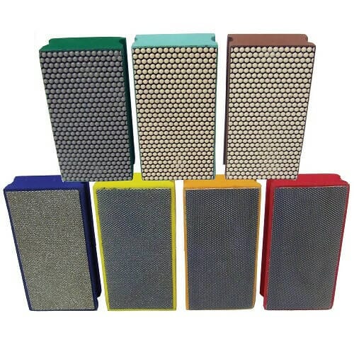 Diamond Hand Polishing Pads Alpha Professional Tools Full Set - All Grits (1 each)