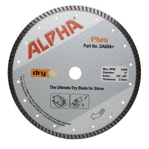 Alpha Plus Diamond Blades Alpha Professional Tools 9"