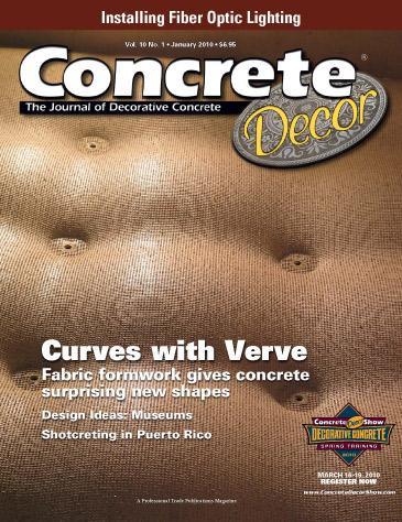 Vol. 10 Issue 1 - January 2010 Back Issues Concrete Decor Marketplace