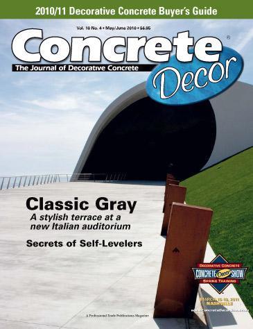 Vol. 10 Issue 4 - May/June 2010 Back Issues Concrete Decor Marketplace
