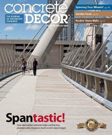 Vol. 11 Issue 6 - August/September 2011 Back Issues Concrete Decor Store