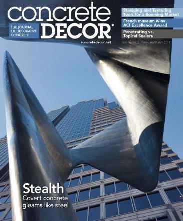 Vol. 16 Issue 2 - February/March 2016 Back Issues Concrete Decor Store