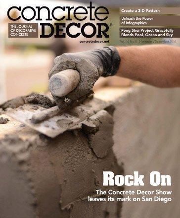 Vol. 16 Issue 8 - November/December 2016 Back Issues Concrete Decor Store