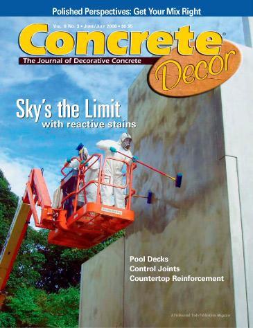 Vol. 6 Issue 3 - June/July 2006 Back Issues Concrete Decor Marketplace