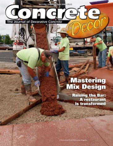 Vol. 8 Issue 2 - March/April 2008 Back Issues Concrete Decor Store