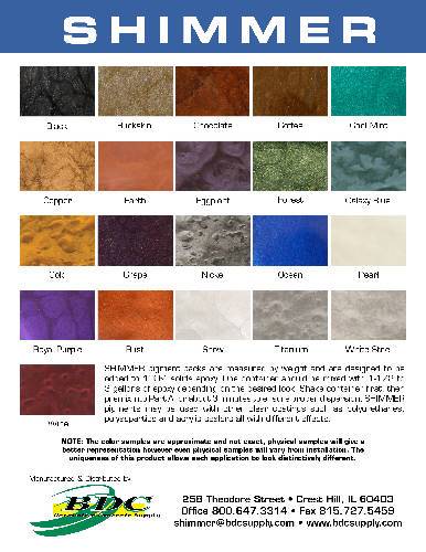 BDC Supply Shimmer Metallic Pigment Packs BDC Equipment & Rental