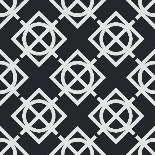 Modern Spanish Tile Pattern - Adhesive-Backed Stencil supplies FloorMaps Inc. Negative