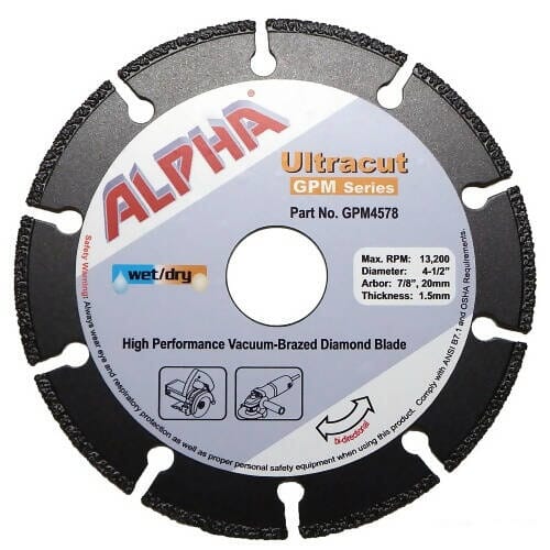 Alpha Ultracut GPM Series Blade Alpha Professional Tools 4.5"