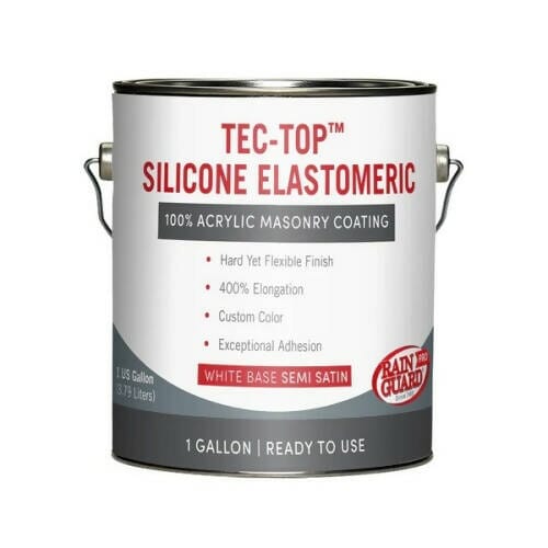 Tec-Top Silicone Elastomeric Rainguard Pro 1 Gallon White Semi-Satin