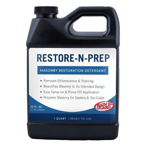Restore-N-Prep Masonry & Efflorescence Cleaner Rainguard Pro 1 Quart - Ready to Use