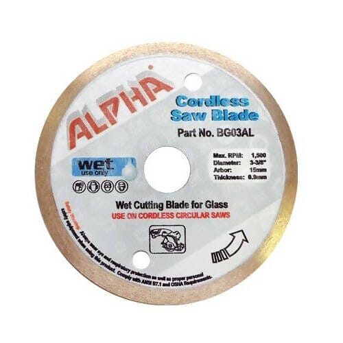 Alpha Cordless Saw Blade for Glass - 3-3/8" Alpha Professional Tools