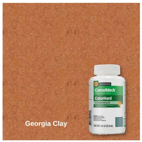 ColorHard - One-Step Color & Hardener for Concrete Floors - 4 oz Prosoco Georgia Clay