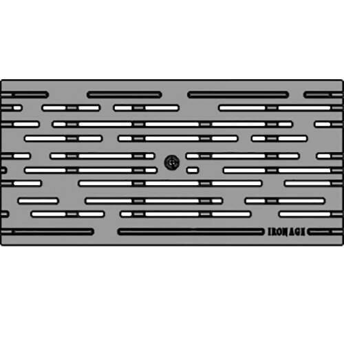 10" x 20" Rain Trench Grate Heavy Duty (Heel Proof) Iron Age Designs