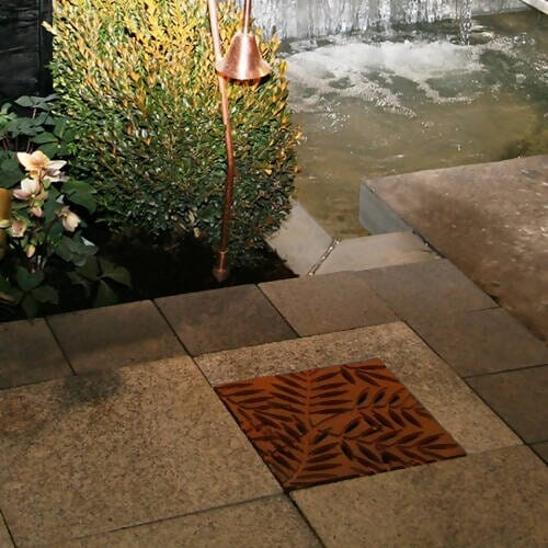 12" x 12" Locust Catch Basin Grate Iron Age Designs