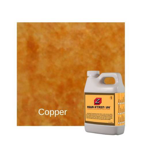 Z Aqua-Stain UV Concrete Countertop Solutions Copper 1 Quart