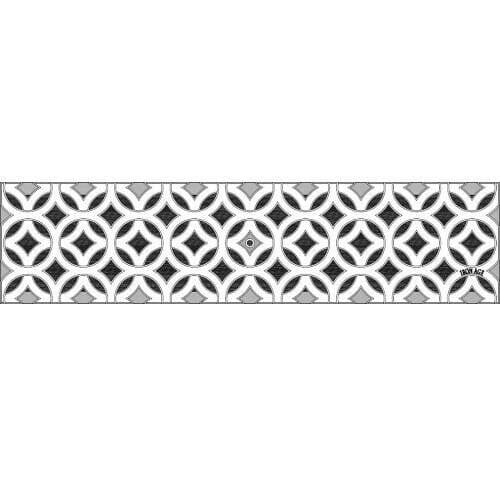 5.38" x 20" Interlaken Trench Grate (Heel Proof) Iron Age Designs
