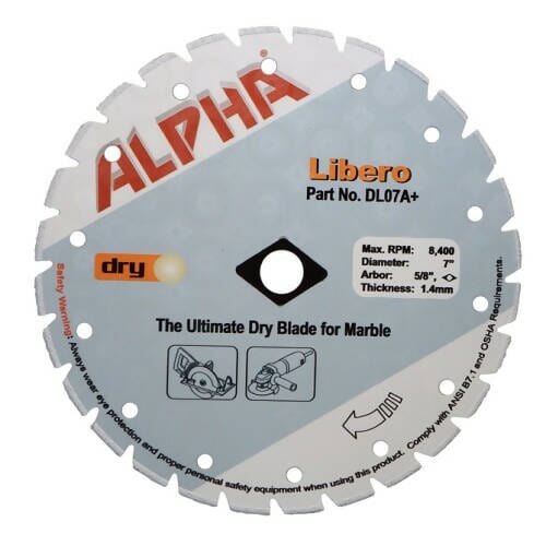 Alpha Libero Diamond Blades for Marble Alpha Professional Tools 7"