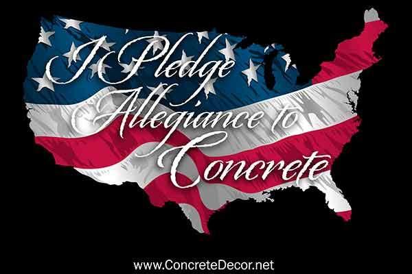 Show T-Shirt Concrete Decor Store Flag - Pledge Small