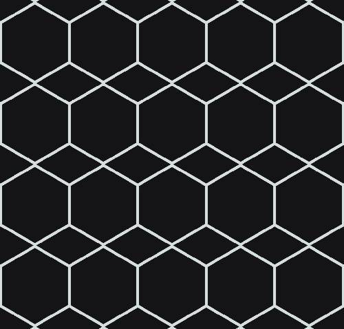 Hexagonal Honeycomb Pattern - Adhesive Backed Stencil supplies FloorMaps Inc. Negative
