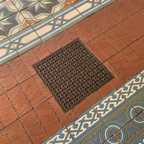 24" x 24" Interlaken Catch Basin Grate (Pedestrian Load Only) Iron Age Designs