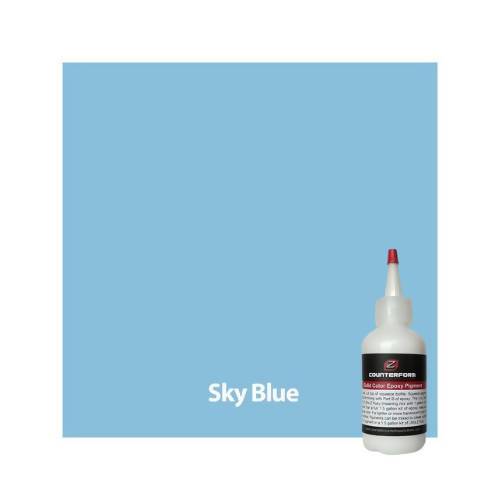 Solid Color Epoxy Pigment Concrete Countertop Solutions Sky Blue