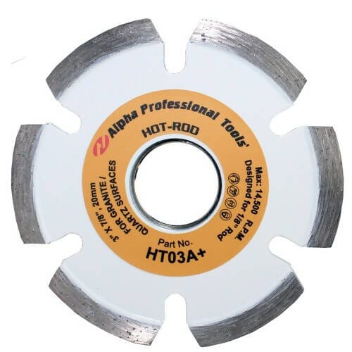 Alpha Hot-Rod Blade For Wet/Dry Channel Cutting Alpha Professional Tools 3" - 1/8" Rod for Granite