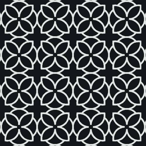 Spanish Floral Tile Pattern - Adhesive Backed Stencil supplies FloorMaps Inc. Negative