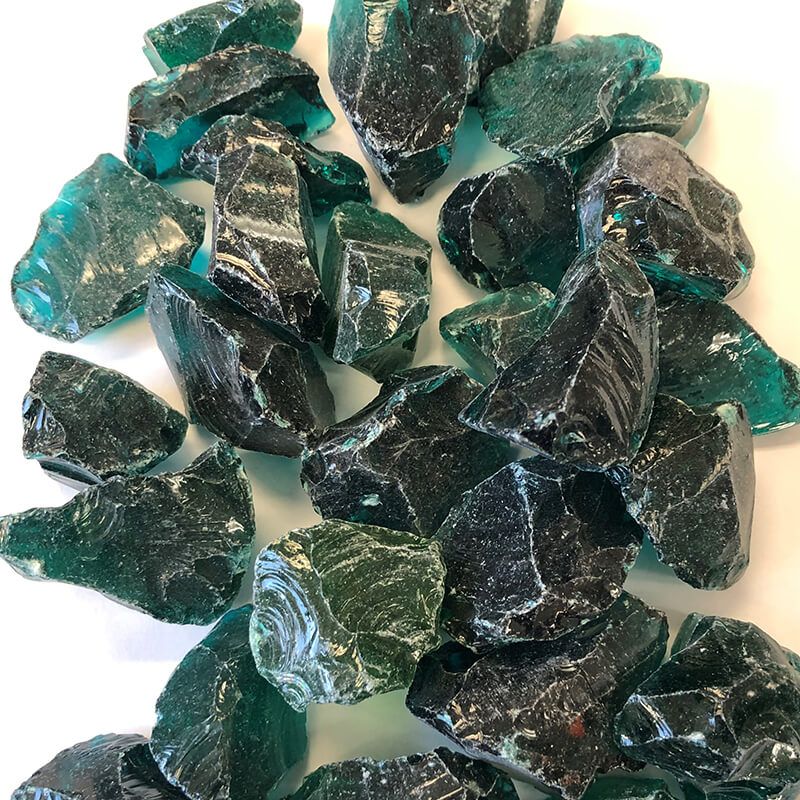 Teal Landscape Glass – Medium American Specialty Glass 1 Pound