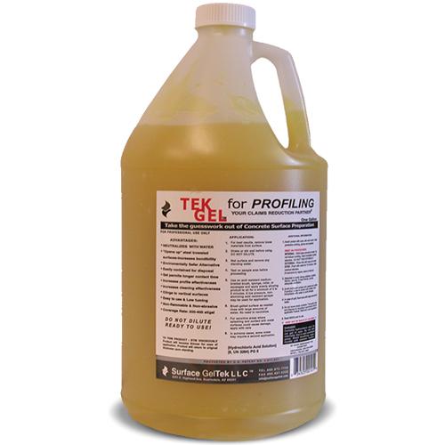 Tek Gel for Profiling Concrete - Etch and Clean Concrete Surfaces Surface Gel Tek 1 Gallon